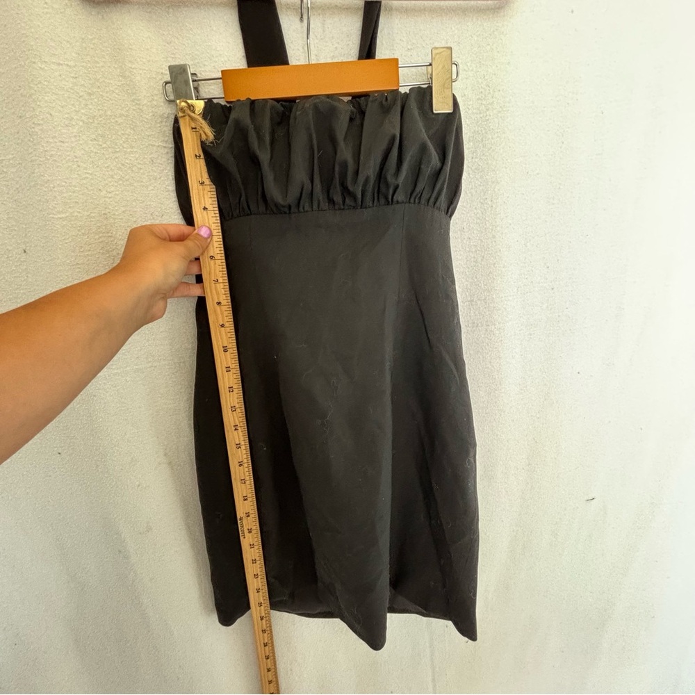 Nana Jacqueline Strapless Black Dress halter and bow - Picture 9 of 11
